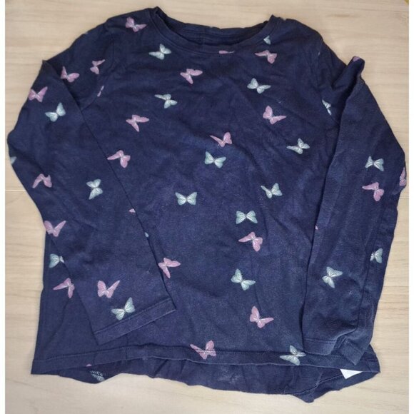 Lot of 2 Girls L 10/12 1 Cat & Jack /1 Old Navy Long Sleeve Butterfly, Glitter - Picture 7 of 8
